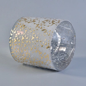 6oz Christmas mercury gold glass candle jar