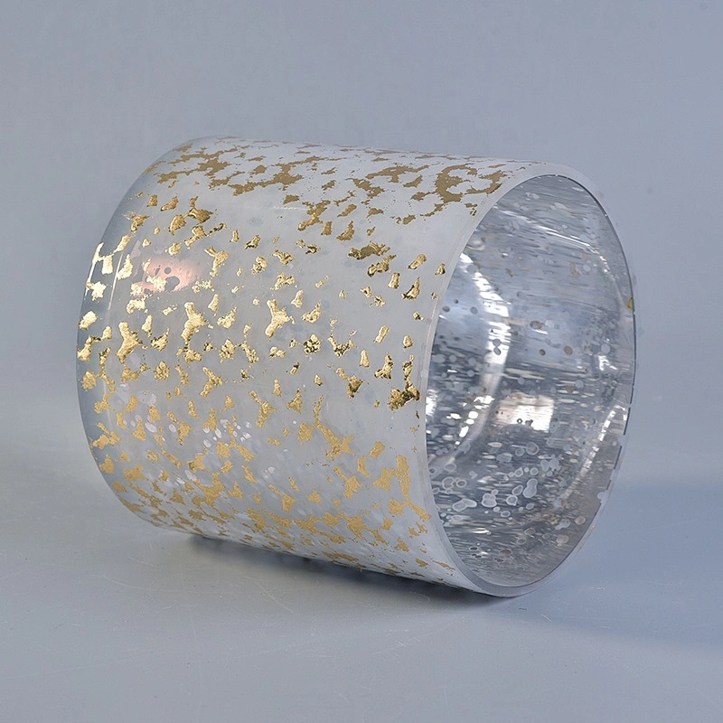 6oz Christmas mercury gold glass candle jar
