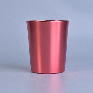 Home decoration Antique pillar aluminum metal candle jar