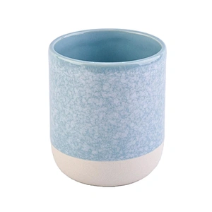 10oz 20oz Sunny empty tealight custom blue ceramic candle holders