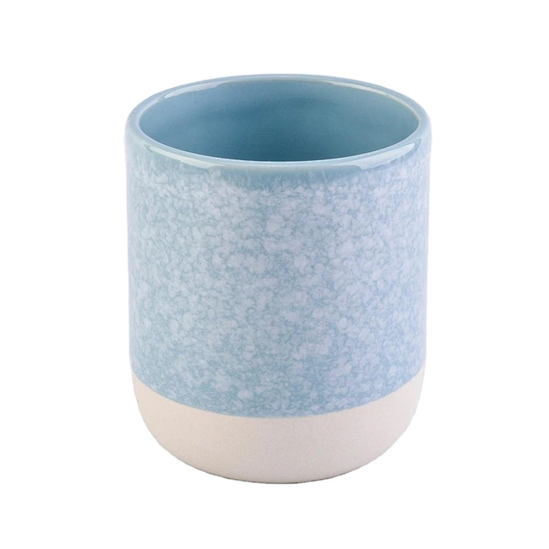 10oz 20oz Sunny empty tealight custom blue ceramic candle holders