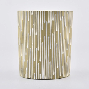10oz Customized gold tea light ceramic candle holder