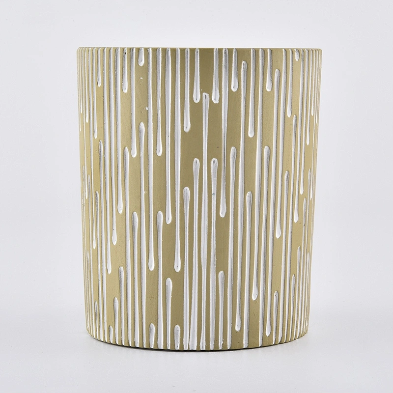 10oz Customized gold tea light ceramic candle holder