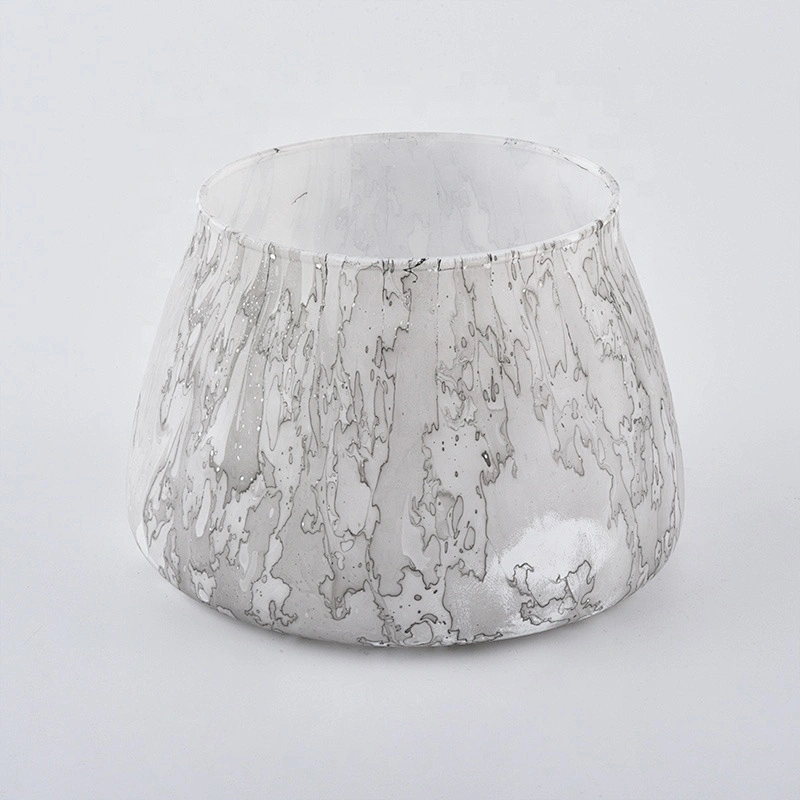Home Decorative Water Transfer Candle Jar Glass Wholesale