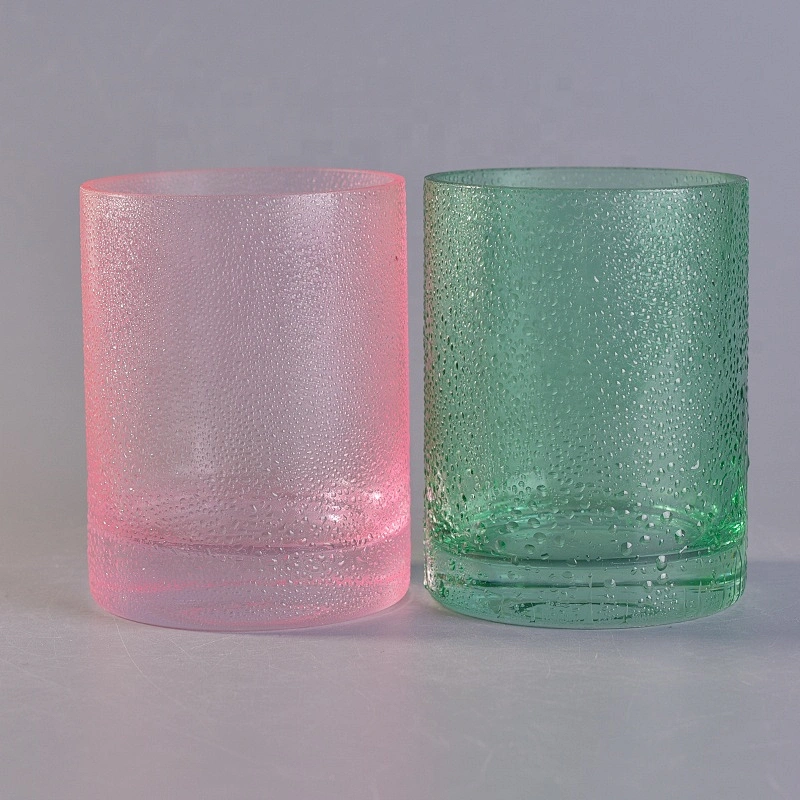 Simple tealight decorative coloured glass candle holder 350ml
