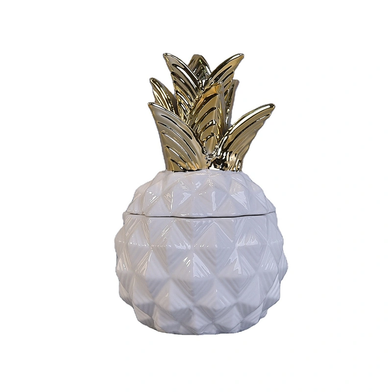 Sunny Wholesales white custom candle ceramic holder with golden lids