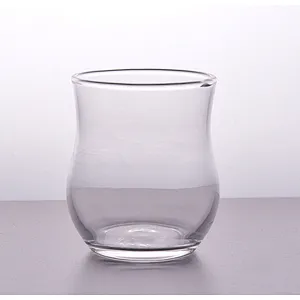 high white transparent glass candle holder for home decor soy wax candle jar