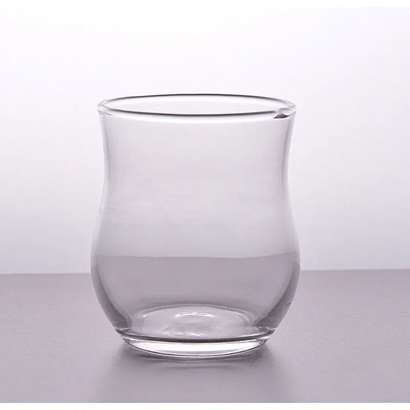 high white transparent glass candle holder for home decor soy wax candle jar