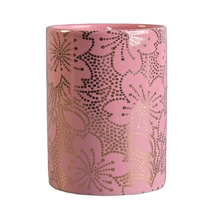 Manufacturer pink votive wick luxury ceramic candle holders