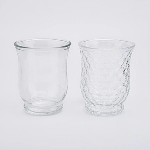 10oz wholesales high-white clear glass candle vessels for home decorations candle containers