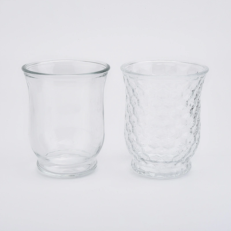 10oz wholesales high-white clear glass candle vessels for home decorations candle containers