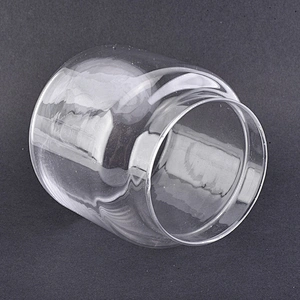 Clear glass candle container home decor