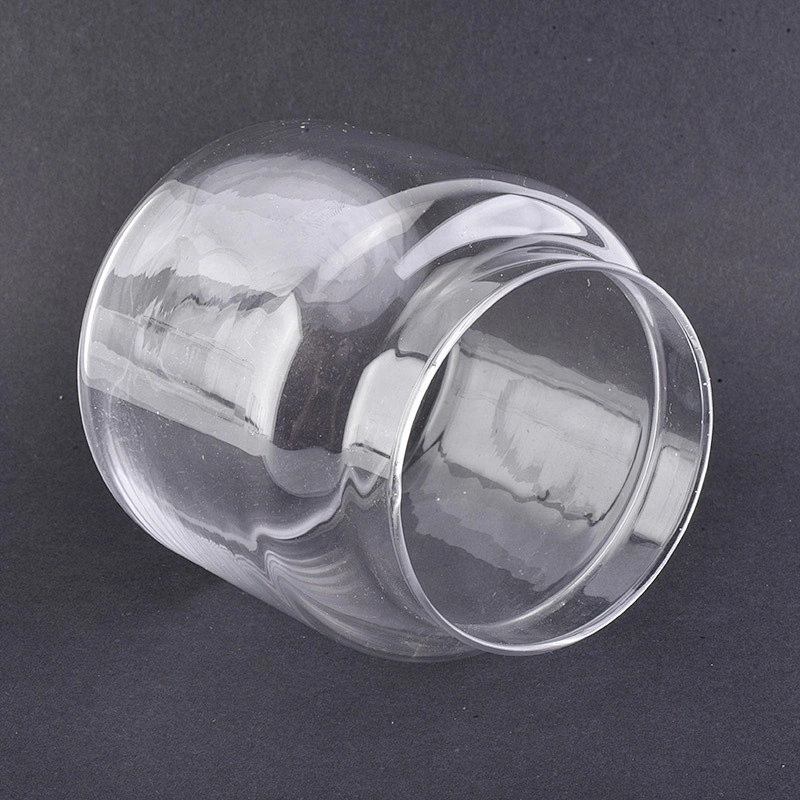Clear glass candle container home decor