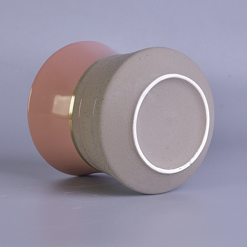 10oz 12oz Wholesales Luxury frosted pink ceramic Candle holder