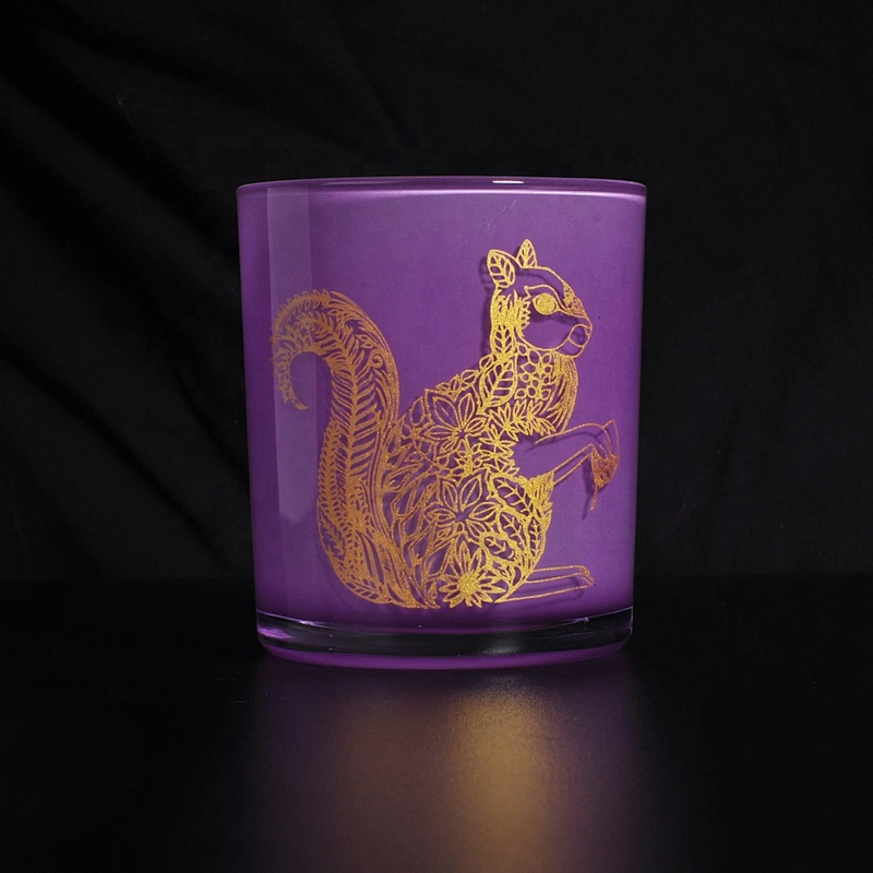 Wholesales custom empty coloured glass candle tumbler