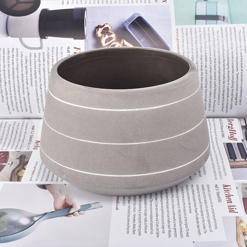 Custom logo Matte grey ceramic candle jar