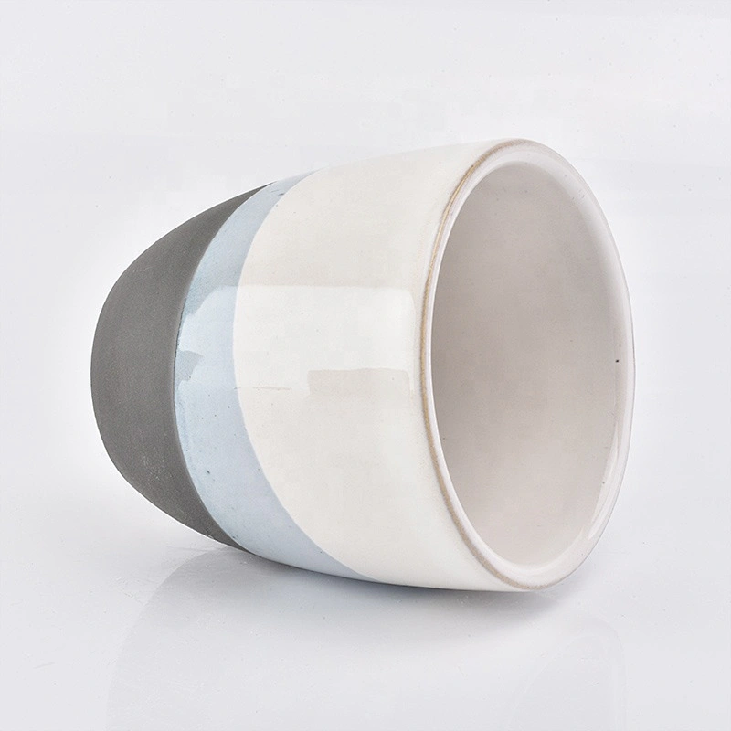 Modern Customized empty matte candle ceramic holders