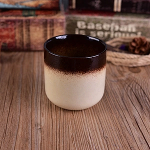 Recycled brown ceramic candle container small supplier
