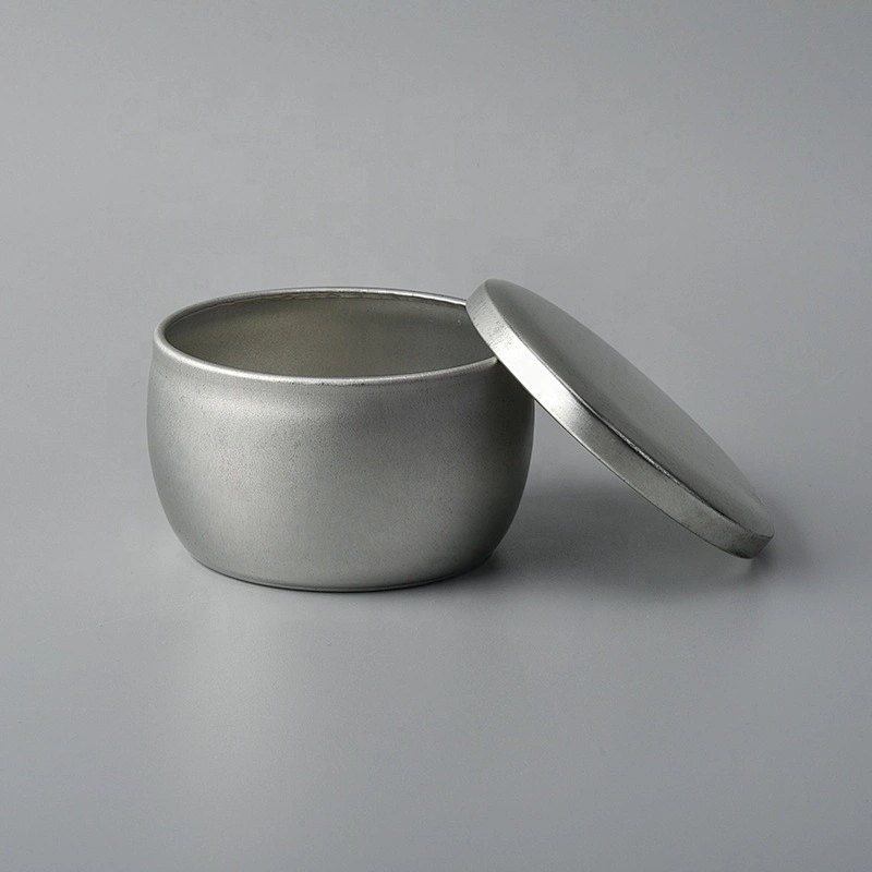 5oz Customized Metal silver candle tin jars with lid