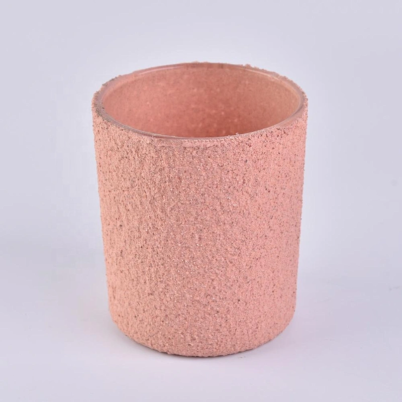 Wedding decorative pink votive candle concrete jar 10oz 20oz
