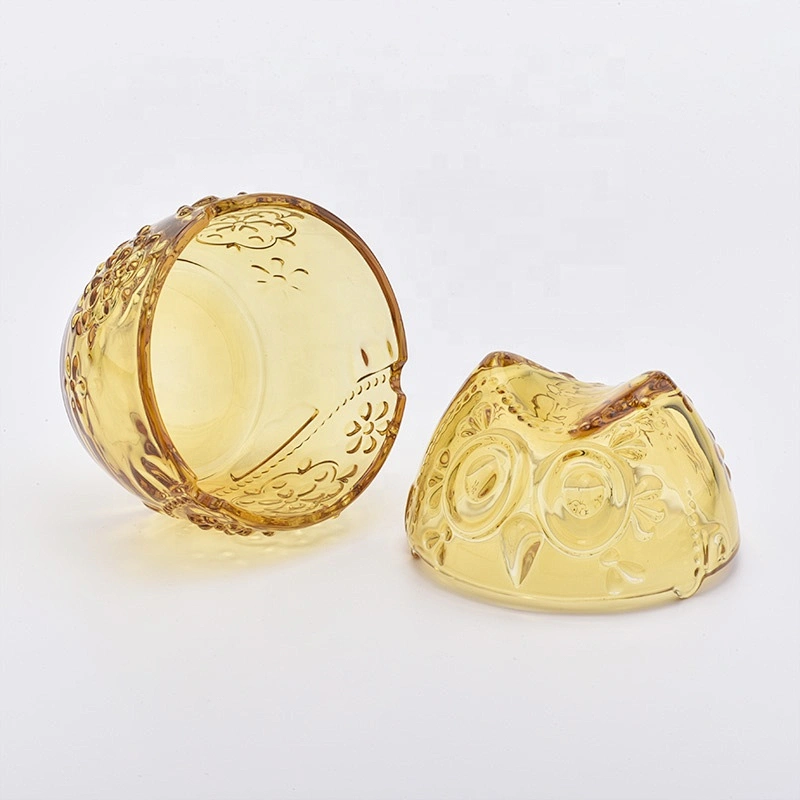 Owl shape decorative glass candle jars home decor