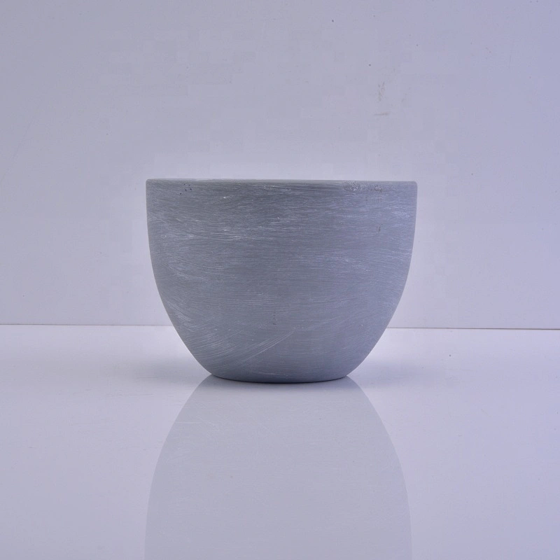 10oz 20oz Home decoration custom matte grey candle ceramic jar