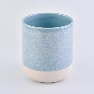 spring luxury blue ceramic candle holder