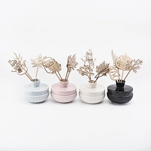 230ml black ceramic reed diffuser bottles for home fragrance