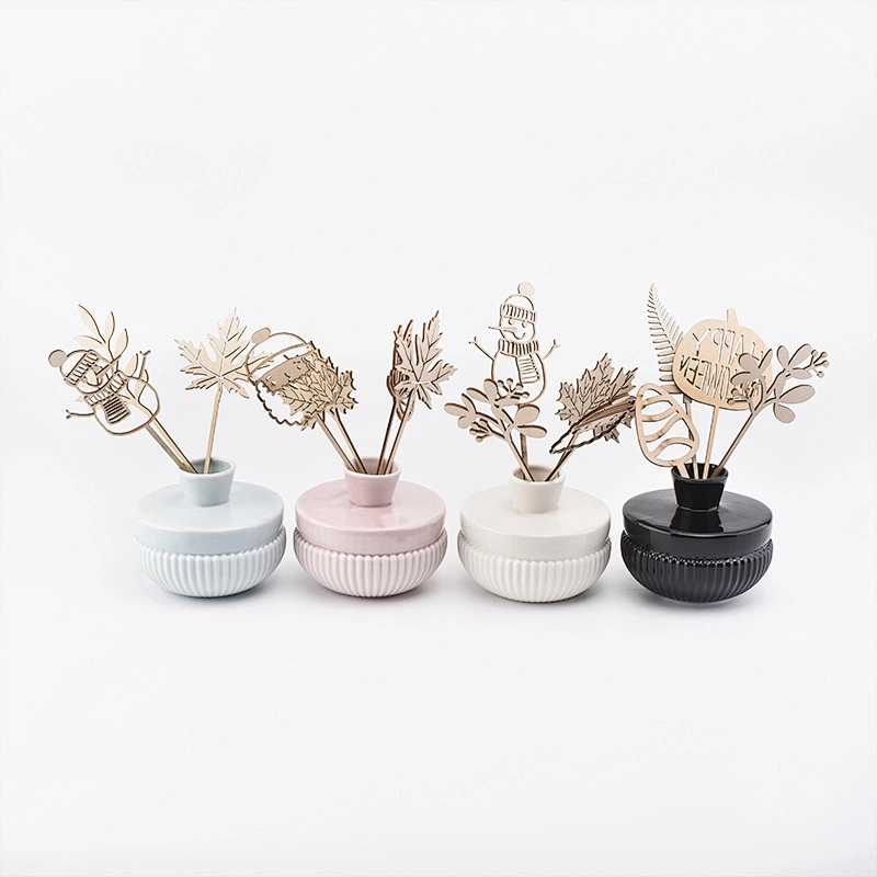 230ml black ceramic reed diffuser bottles for home fragrance