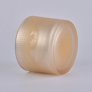Sunny new design matte custom glass candle holder with wood lid