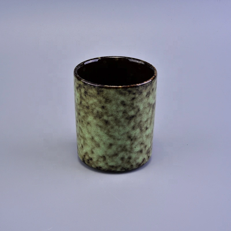 Wholesales colorful ceramic empty religious candle jars