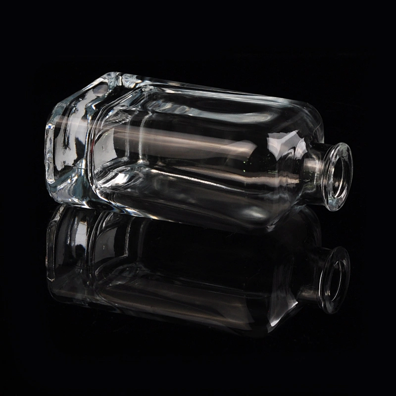 4oz square transparent high-white glass perfume bottles fragrance bottles