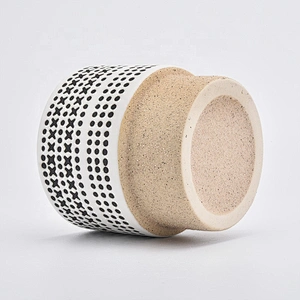 Hand made matte decorating ceramic candle jar custom
