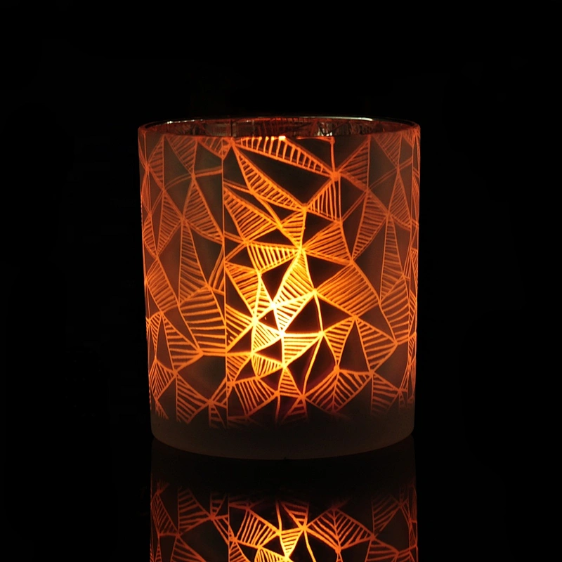8oz 10oz 12oz Wholesales matte spraying tealight glass candle jar
