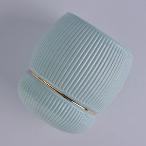 Wholesales Sunny tea light custom color ceramic candle jars 10oz