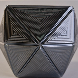 10oz 14oz Sunny black Hexagon scented glass candle holder