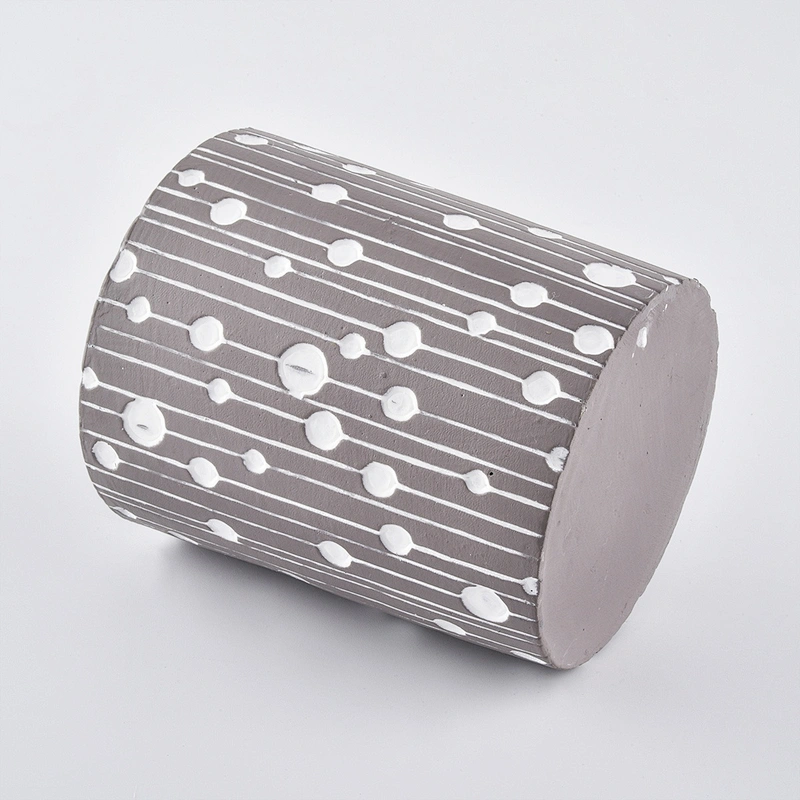 10oz New design empty tealight grey ceramic candle holder