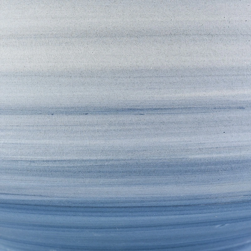 Sunny blue frosted recycled Ceramic Candle vessel 8oz 10oz