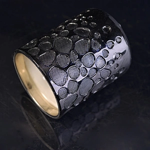 Customized luxury glass jar candle holder 10oz