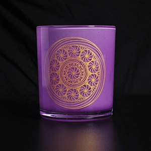Wholesales custom empty coloured glass candle tumbler