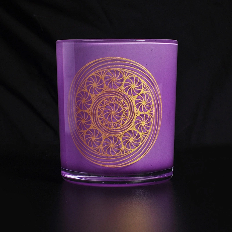 Wholesales custom empty coloured glass candle tumbler