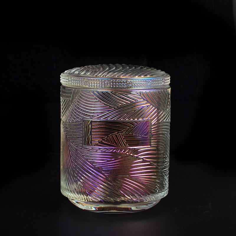 8oz 10oz 14oz Sunny crystal glass jar candles with glass lid