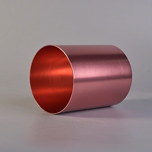 Custom Rose Gold Metal Candle Holders