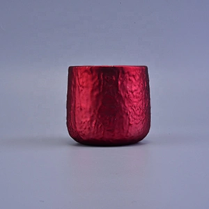 Luxury colored electroplated ceramic candle jar recycled