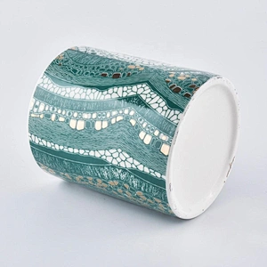 Sunny design Wholesales custom glazed empty ceramic candle container 10oz