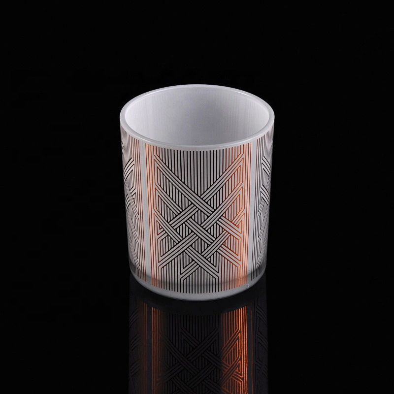 8oz 10oz 12oz Wholesales Custom white candle glass holders