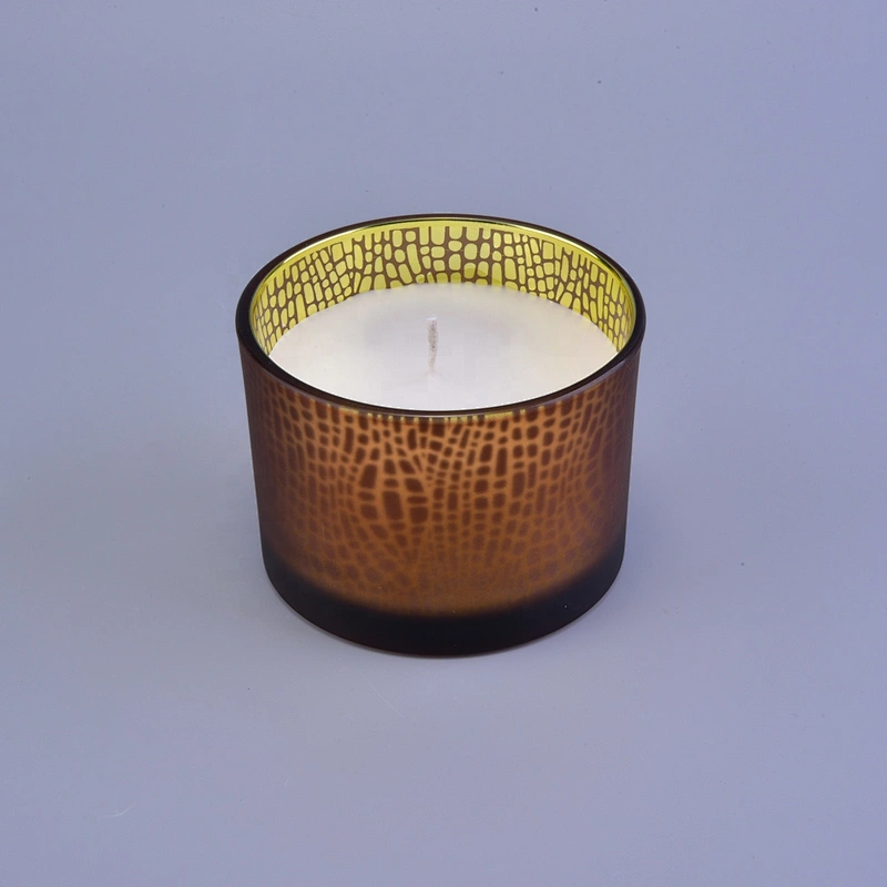 12oz 16oz Wholesales matte laser custom glass candle holder for candle making