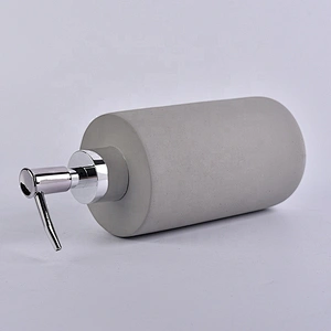 grey concrete soap Lotion bottle tumbler  bathroom accessories set