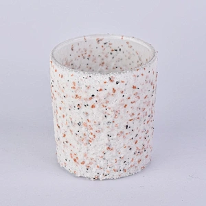 Home decorative empty menorah cylinder cement Candle holders