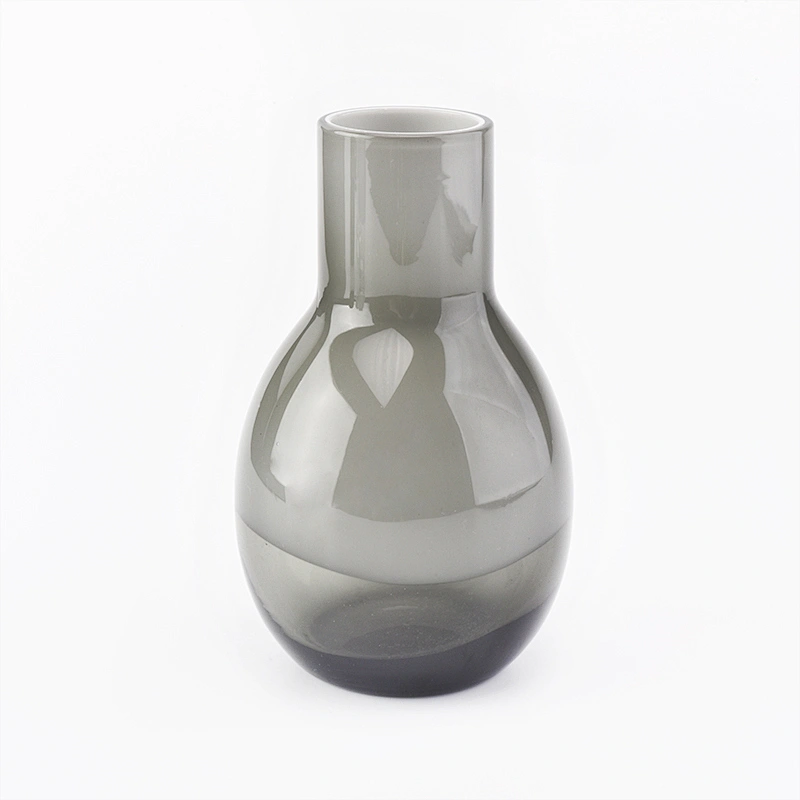 260ml grey overlay glass reed diffuser bottles glass vessels